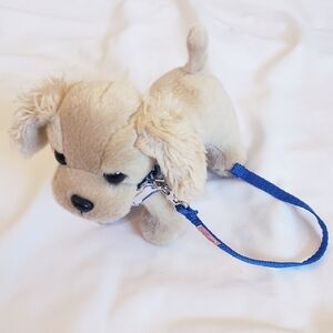 Our Generation Plush Dog with Blue Leash
